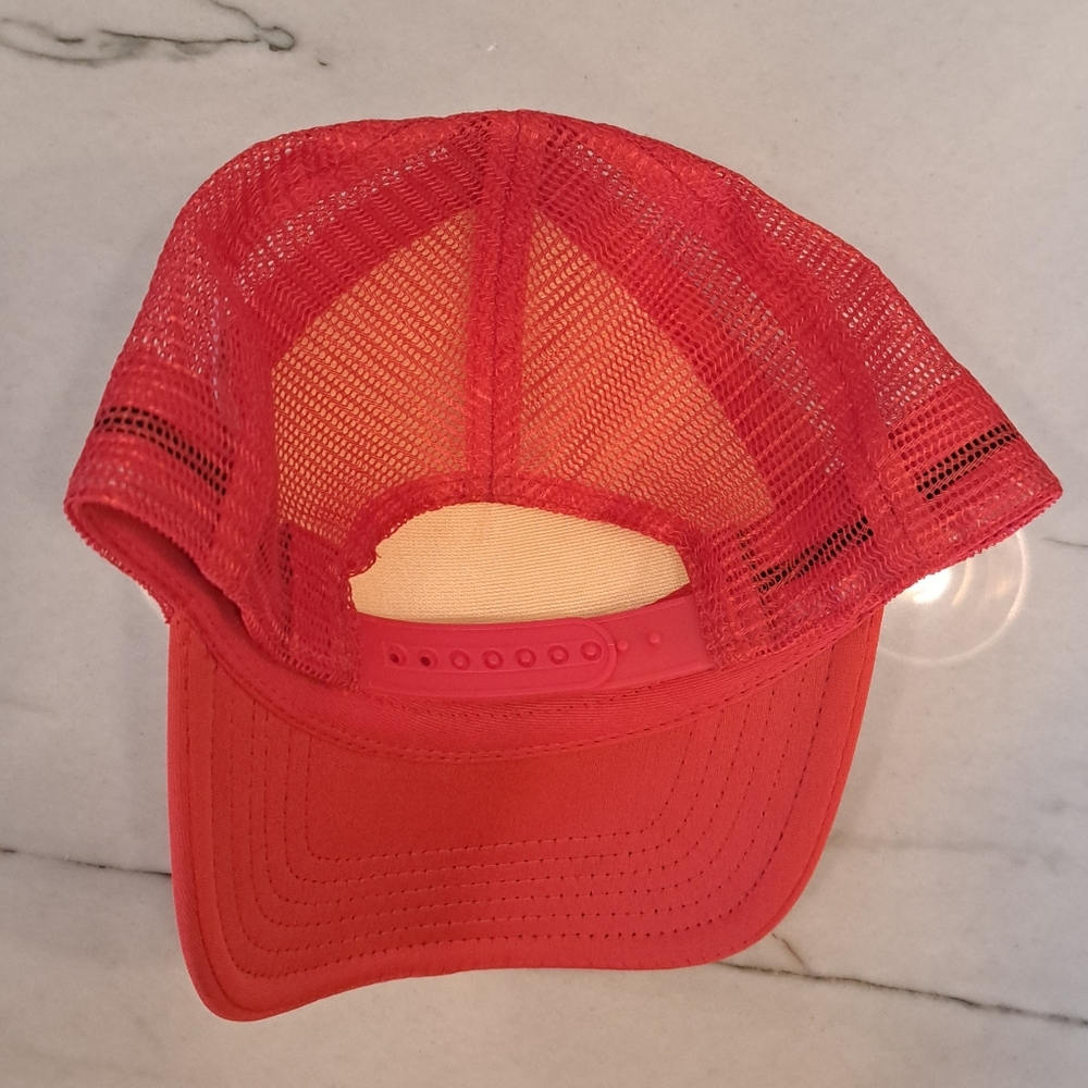 NWOT Budweiser Y2K Style Unisex Red & White Trucker Hat - Picture 4 of 5